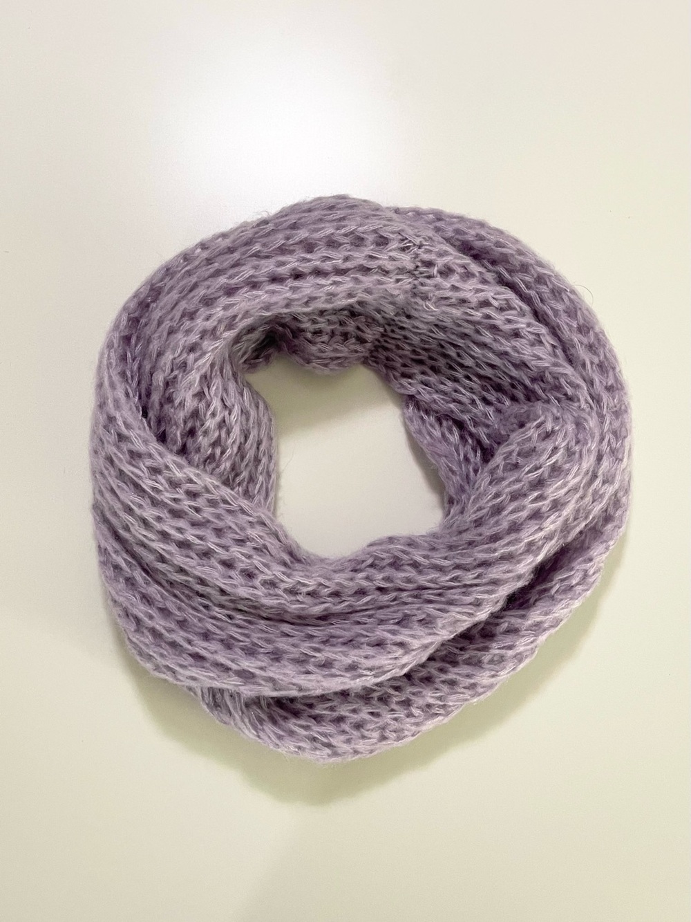 Lavender Knit Infinity Scarf